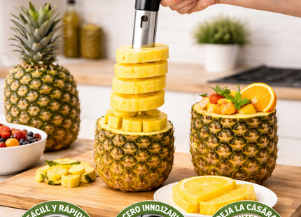 Cortador Pelador de Piña Extrae y Rebana Fácil