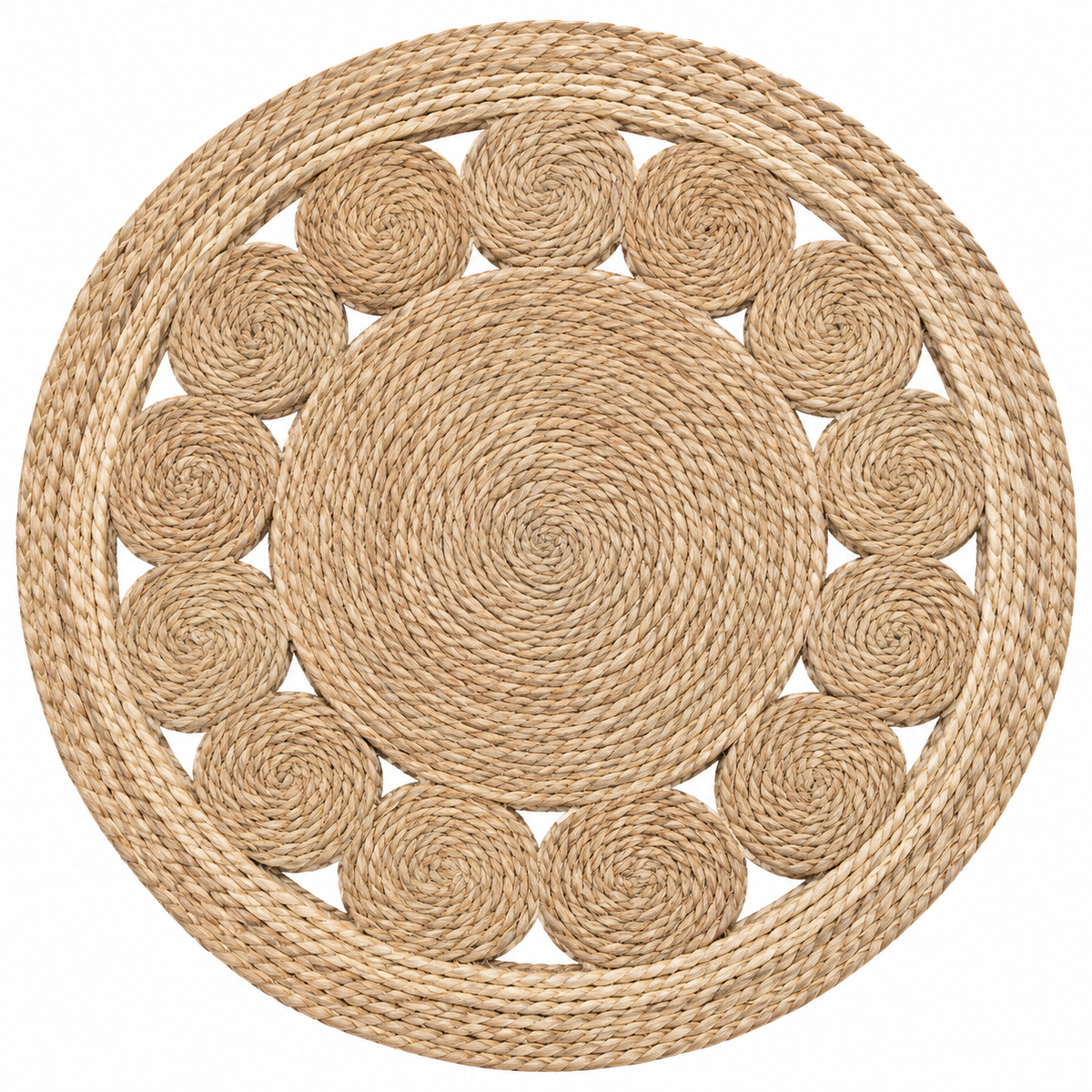 Alfombra Yute 100 Cm Fibra Natural Decorativa
