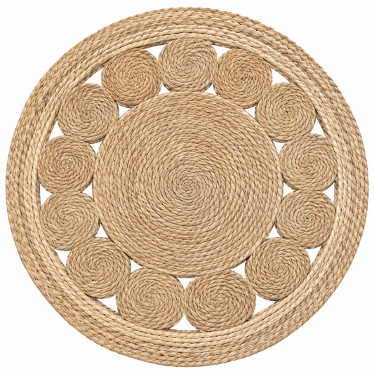 Alfombra Yute 100 Cm Fibra Natural Decorativa