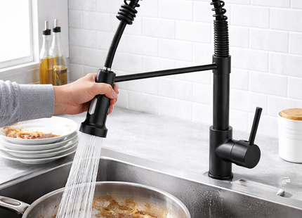Grifo Cocina Extensible Flexible Lava Fácil y Rápido