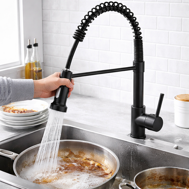 Grifo Cocina Extensible Flexible Lava Fácil y Rápido