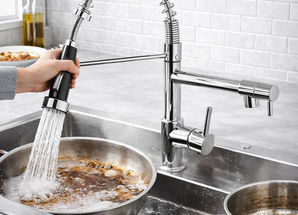Grifo Cocina Extensible Flexible Lava Fácil y Rápido