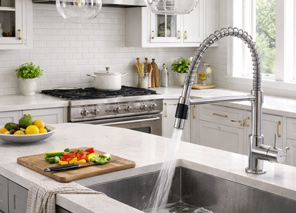 Grifo Cocina Extensible Flexible Lava Fácil y Rápido