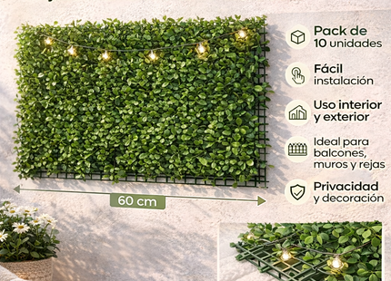 Pack De 10 Palmeta Malla Hojas Artificiales Para Decoración