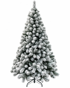 Árbol de Navidad Artificial Nevado 180 cm Soporte Metálico SDS53