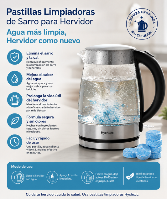 Pack 12 Pastillas Limpiador Quita Sarro Para Hervidor