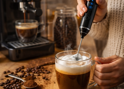 Mini Batidor Revolvedor De Café Y Espuma Leche Recargable