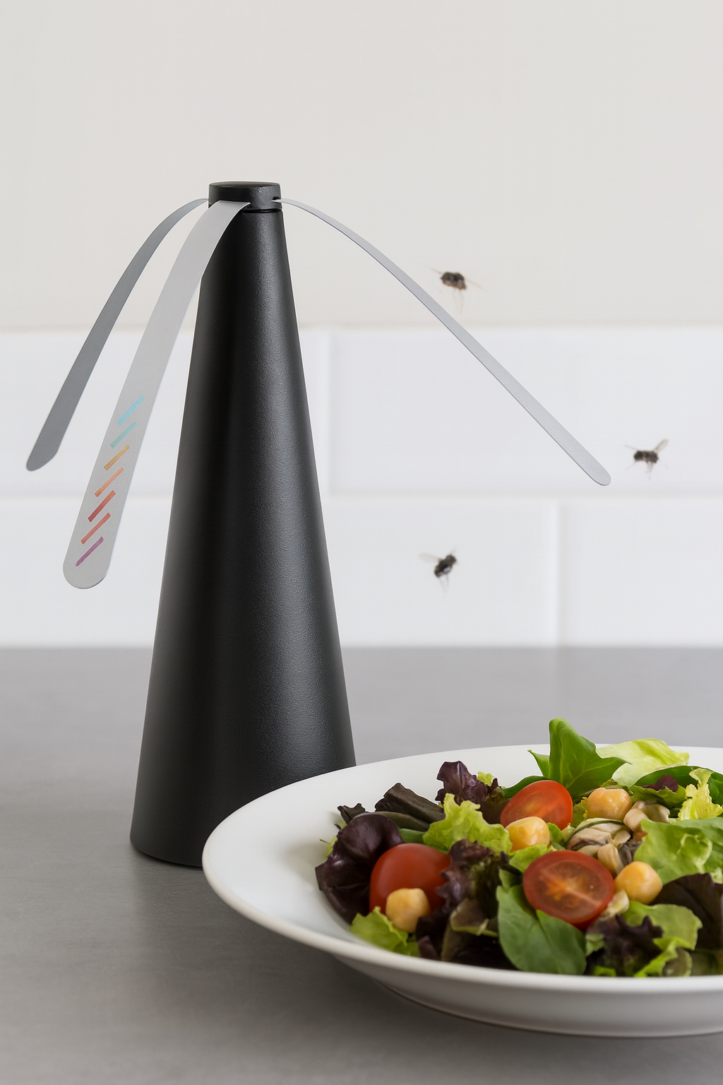 Abanico Ventilador Repelente De Moscas Portatil - Color Negro