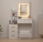 Tocador Espejo Integrado Con Luz Led Y Taburete