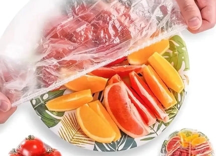 100 Bolsas Elásticas Tapas Expandibles para Comida