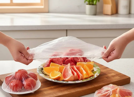 100 Bolsas Elásticas Tapas Expandibles para Comida