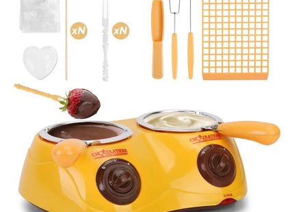 Chocolatera Doble de Fondue Máquina para Derretir Chocolate