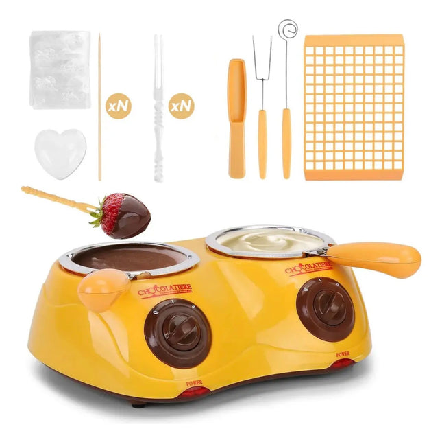 Chocolatera Doble de Fondue Máquina para Derretir Chocolate