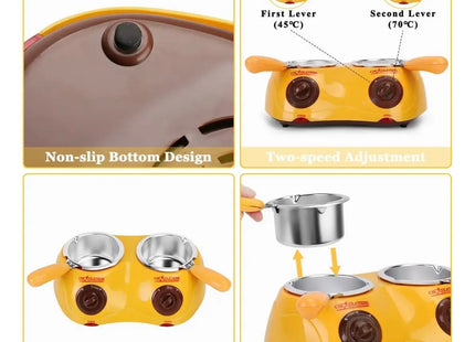 Chocolatera Doble de Fondue Máquina para Derretir Chocolate