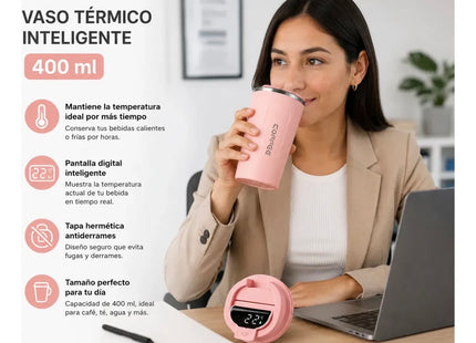 Vaso Térmico de Acero Inoxidable para Café 400 ml