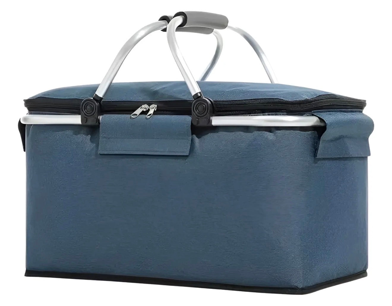 Cesta Cooler Refrigerador Térmico Camping Plegable Gris