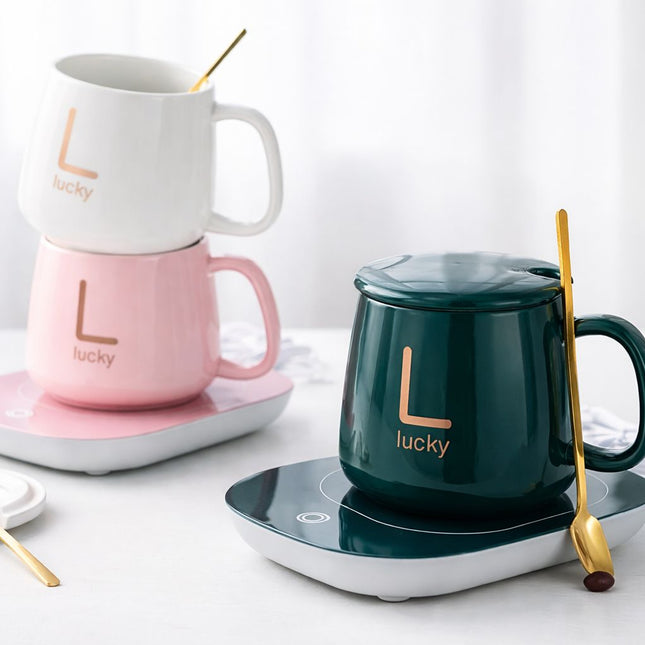 Taza Mug De Café Te Con Calentador Eléctrico Caja De Regalo