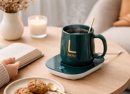 Taza Mug De Café Te Con Calentador Eléctrico Caja De Regalo