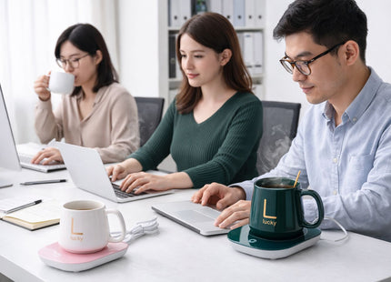 Taza Mug De Café Te Con Calentador Eléctrico Caja De Regalo