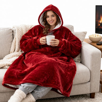 Manta Capucha Poleron De Invierno Sueter Sherpa Unisex