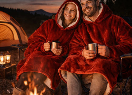 Manta Capucha Poleron De Invierno Sueter Sherpa Unisex
