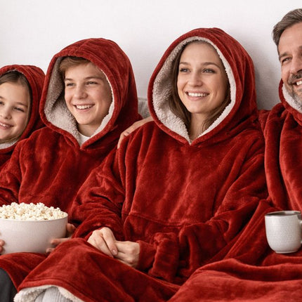 Manta Capucha Poleron De Invierno Sueter Sherpa Unisex