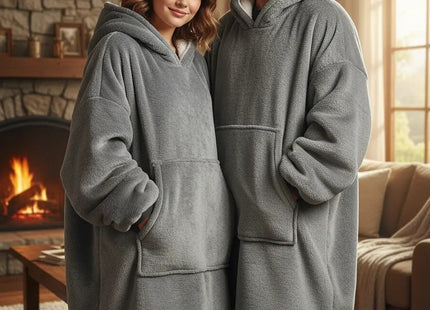 Manta Capucha Poleron De Invierno Sueter Sherpa Unisex