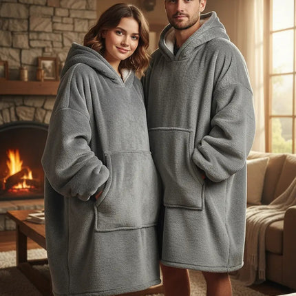 Manta Capucha Poleron De Invierno Sueter Sherpa Unisex