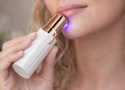 Depiladora Facial Removedor De Vello Sin Dolor Recargable Color Blanco