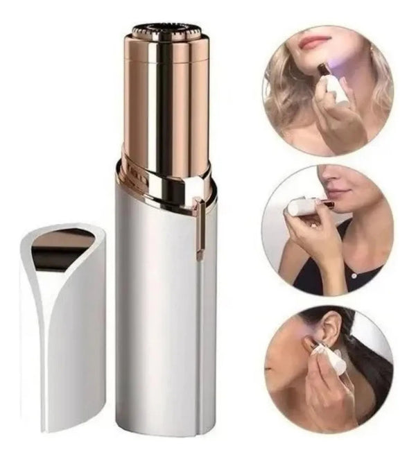 Depiladora Facial Removedor De Vello Sin Dolor Recargable Color Blanco