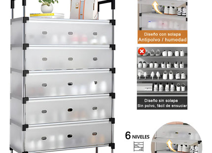 Zapateras modernas 6 Niveles 2 En 1 Armable muebles armables