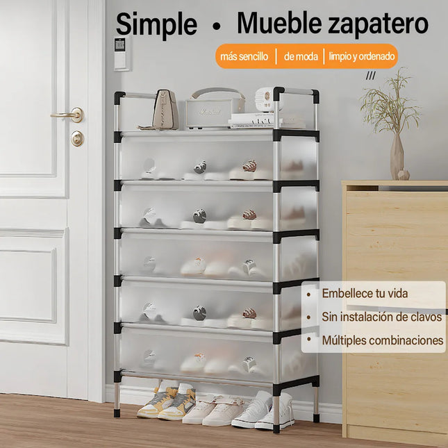 Zapateras modernas 6 Niveles 2 En 1 Armable muebles armables