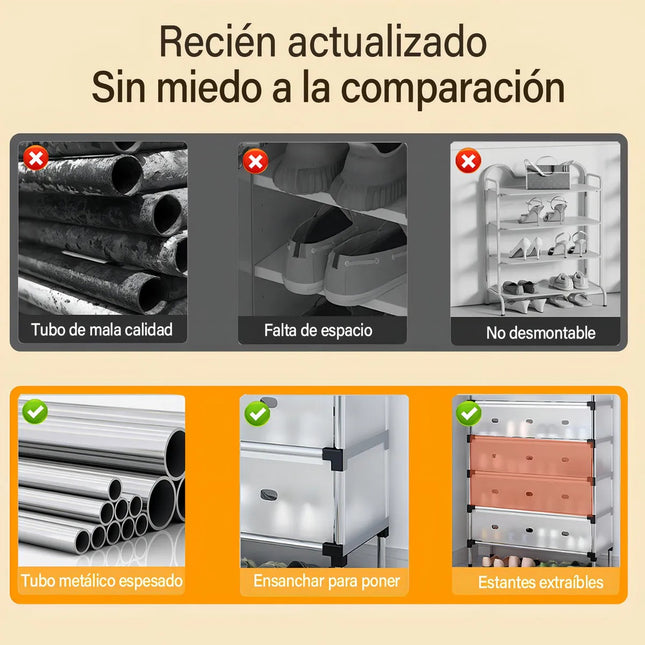 Zapateras modernas 6 Niveles 2 En 1 Armable muebles armables