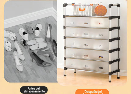 Zapateras modernas 6 Niveles 2 En 1 Armable muebles armables