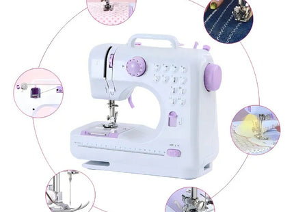 Mini Maquina De Coser Portátil Color Blanco