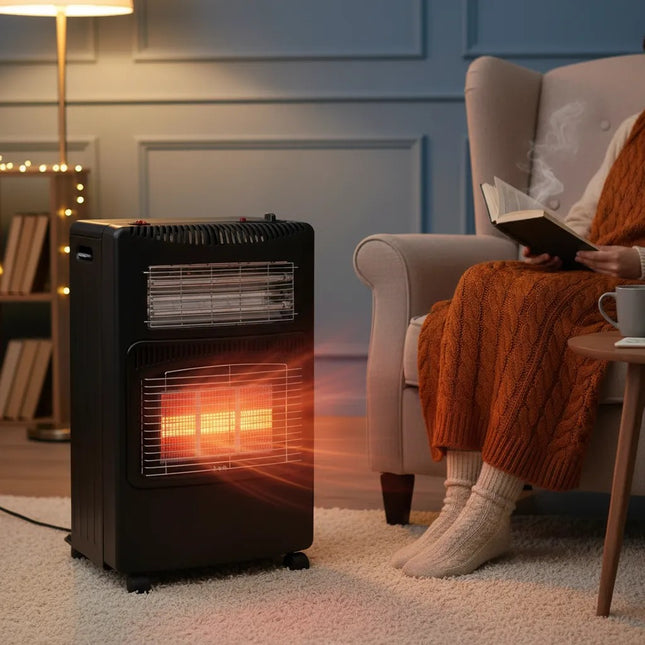 Estufa Calentador Interiores 2 En 1 Gas Y Eléctrica