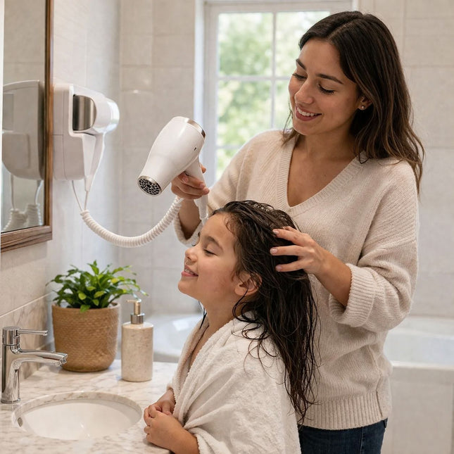 Secador de Pelo de Pared 1300W para Baño | Ideal Hotel, Hogar y Gimnasio – Bajo Ruido 220V