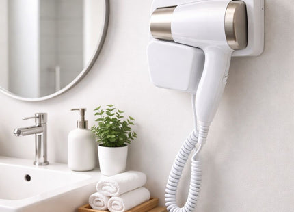 Secador de Pelo de Pared 1300W para Baño | Ideal Hotel, Hogar y Gimnasio – Bajo Ruido 220V