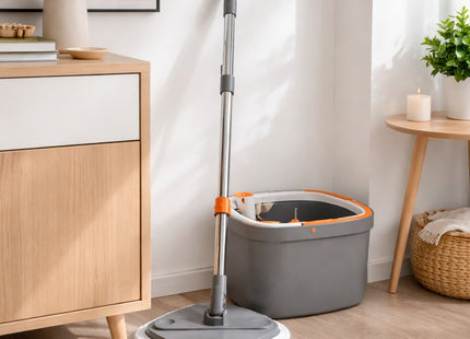Mopa Giratoria 360° con Balde Centrifugador | Limpieza sin Esfuerzo y Secado Rápido
