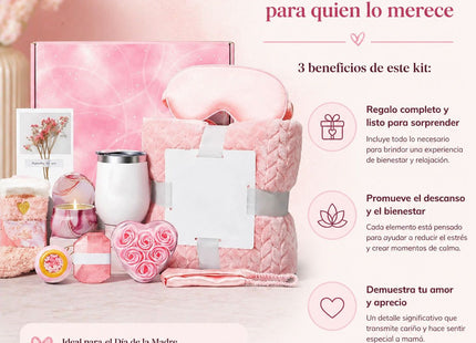 Kit Regalo Spa Relajante Mujer Día de la Madre | Set Bienestar Completo