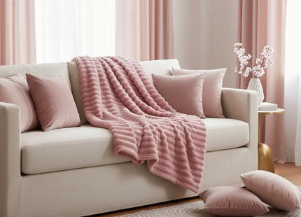 Frazada Polar Piel De Conejo Frazada Invierno 200x230 cm